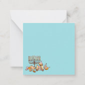 Happy Hanukkah Notitiekaartje (Achterkant)