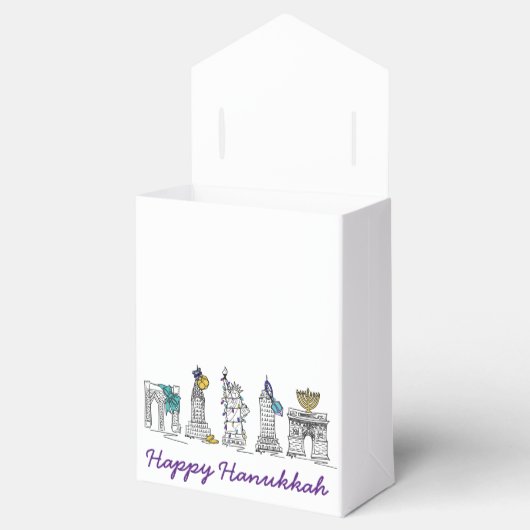 Happy Hanukkah NYC New York City Chanukah Holiday Bedankdoosjes (Geopend)