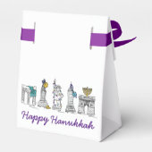 Happy Hanukkah NYC New York City Chanukah Holiday Bedankdoosjes (Achterkant)