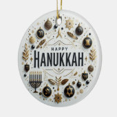 Happy Hanukkah-Ornament Keramisch Ornament (Links)