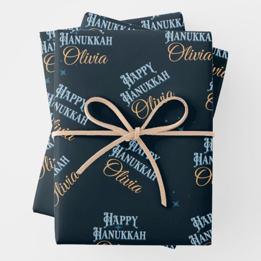  Happy Hanukkah-pakpapier Gift Inpakpapier Vel (In situ)