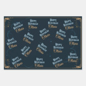  Happy Hanukkah-pakpapier Gift Inpakpapier Vel (Voorkant)