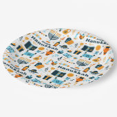 Happy Hanukkah Paper-Bord Papieren Bordje (Gekanteld)