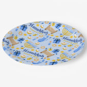 Happy Hanukkah Paper-Bord Papieren Bordje (Gekanteld)