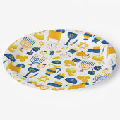 Happy Hanukkah Paper-Bord Papieren Bordje (Gekanteld)