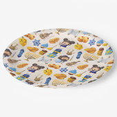 Happy Hanukkah Paper-Bord Papieren Bordje (Gekanteld)