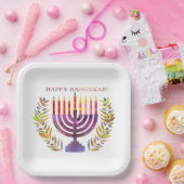 Happy Hanukkah Paper-Borden Papieren Bordje (Feest)