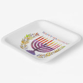 Happy Hanukkah Paper-Borden Papieren Bordje (Gebogen)