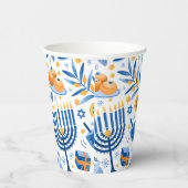 Happy Hanukkah Papieren Bekers (Rechts)
