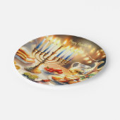 Happy Hanukkah Papieren Bordje (Gekanteld)