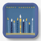 Happy Hanukkah Papieren Bordje (Voorkant)