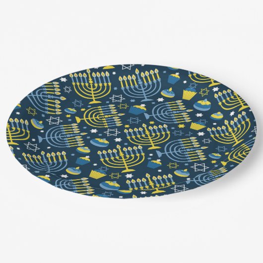 Happy Hanukkah Papieren Bordje (Gekanteld)