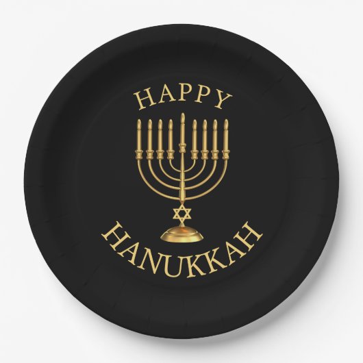 Happy Hanukkah Papieren Bordje (Voorkant)