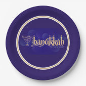 Happy Hanukkah Papieren Bordje (Voorkant)