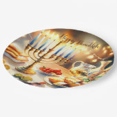 Happy Hanukkah Papieren Bordje (Gekanteld)