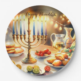 Happy Hanukkah Papieren Bordje