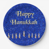 Happy Hanukkah Papieren Bordje (Voorkant)