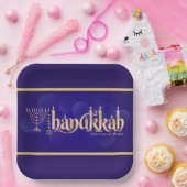 Happy Hanukkah  Papieren Bordje (Feest)
