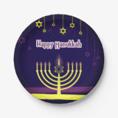 Happy Hanukkah Papieren Bordje (Voorkant)