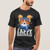 Happy Hanukkah Papillon Dog Funny Noel Ugly T-shirt (Voorkant)
