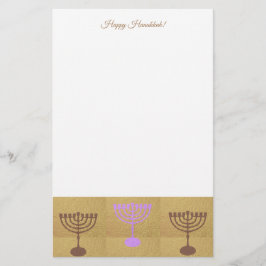 Happy Hanukkah Party Festival van de lichten Prach Briefpapier