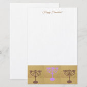 Happy Hanukkah Party Festival van de lichten Prach Briefpapier (Voorkant / Achterkant)