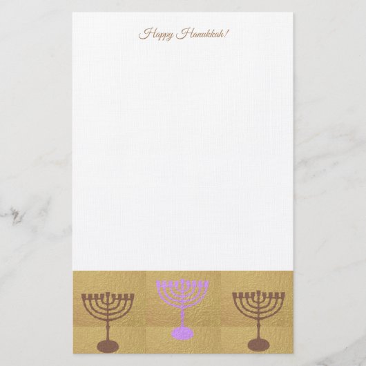 Happy Hanukkah Party Festival van de lichten Prach Briefpapier (Voorkant)