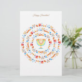 Happy Hanukkah Party Festival van de lichten Prach Briefpapier (Staand voorkant)