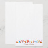 Happy Hanukkah Party Festival van de lichten Prach Briefpapier (Voorkant / Achterkant)