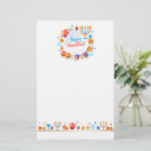 Happy Hanukkah Party Festival van de lichten Prach Briefpapier (Staand voorkant)