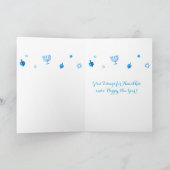 Happy Hanukkah Party - Mooie blauwe decoratie Bedankkaart (Binnen)