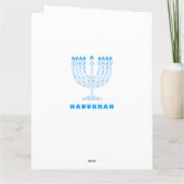 Happy Hanukkah Party - Mooie blauwe decoratie Bedankkaart (Achterkant)