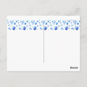 Happy Hanukkah Party - Mooie blauwe decoratie Briefkaart (Achterkant)