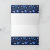 Happy Hanukkah Party - Mooie blauwe decoratie Kaart (Binnen)