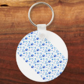 Happy Hanukkah Party - Mooie blauwe decoratie Sleutelhanger (Voorkant)