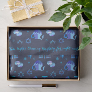 Happy Hanukkah Party - Mooie blauwe decoratie Tissuepapier