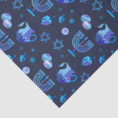 Happy Hanukkah Party - Mooie blauwe decoratie Tissuepapier (Detail)
