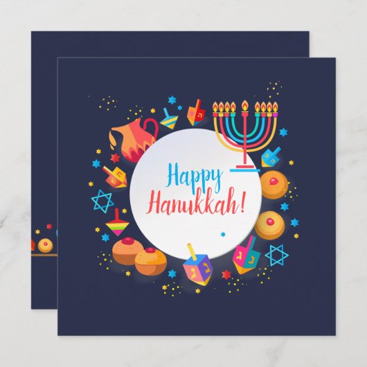 Happy Hanukkah Party Mooie Decoratie (Voorkant / Achterkant)