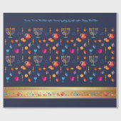 Happy Hanukkah Party Mooie Decoratie Cadeaupapier (Vlak)