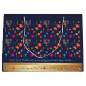 Happy Hanukkah Party Mooie Decoratie Groot Cadeauzakje (Voorkant)