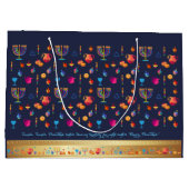 Happy Hanukkah Party Mooie Decoratie Groot Cadeauzakje (Achterkant)