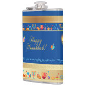 Happy Hanukkah Party Mooie Decoratie Heupfles (Links)