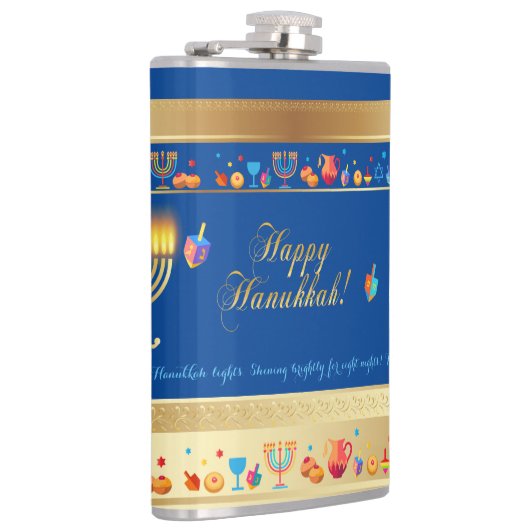 Happy Hanukkah Party Mooie Decoratie Heupfles (Rechts)