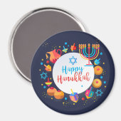Happy Hanukkah Party Mooie Decoratie Magneet (Voorkant / Achterkant)