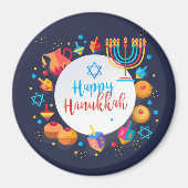 Happy Hanukkah Party Mooie Decoratie Magneet (Voorkant)