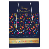 Happy Hanukkah Party Mooie Decoratie Medium Cadeauzakje (Voorkant)