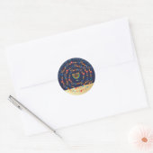 Happy Hanukkah Party Mooie Decoratie Ronde Sticker (Envelop)