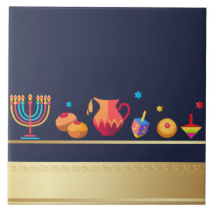 Happy Hanukkah Party Mooie Decoratie Tegeltje
