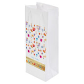 Happy Hanukkah Party Mooie Decoratie Wijn Cadeautas (Achterkant Gekanteld)