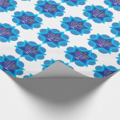 Happy Hanukkah-patroon klein 4a witte wrapping Pa Cadeaupapier (Hoek)